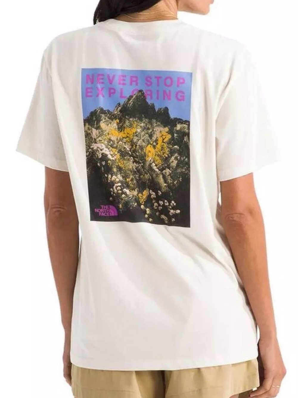 The North Face White Dune Boulder Breeze Relaxed SS Tee Large NWT